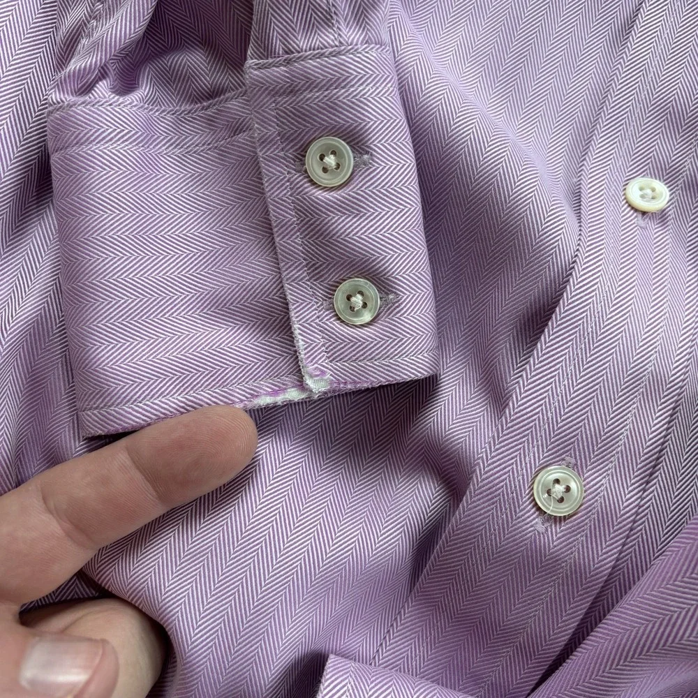 🇬🇧 Garrick Anderson‎ London Dress Shirt Mens 15.5/39 Lavender